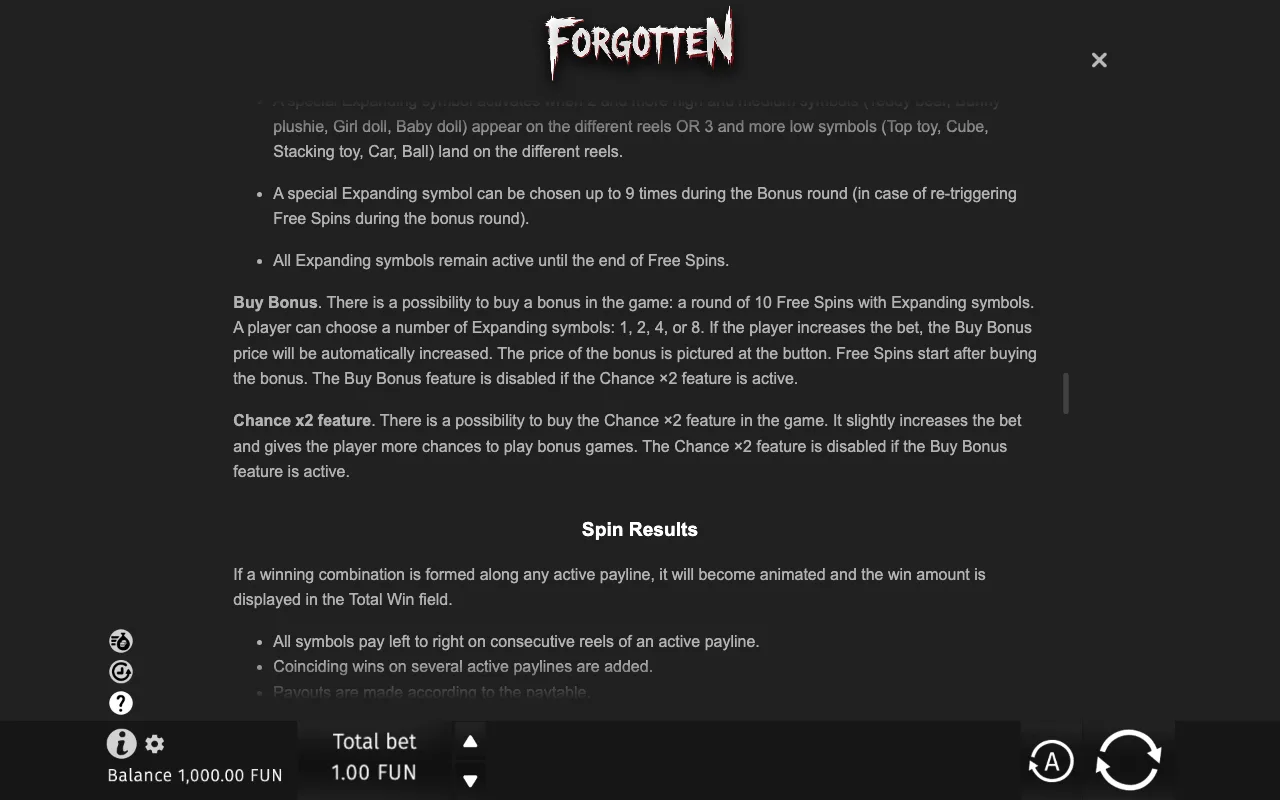 Game rules, page 8 — Forgotten