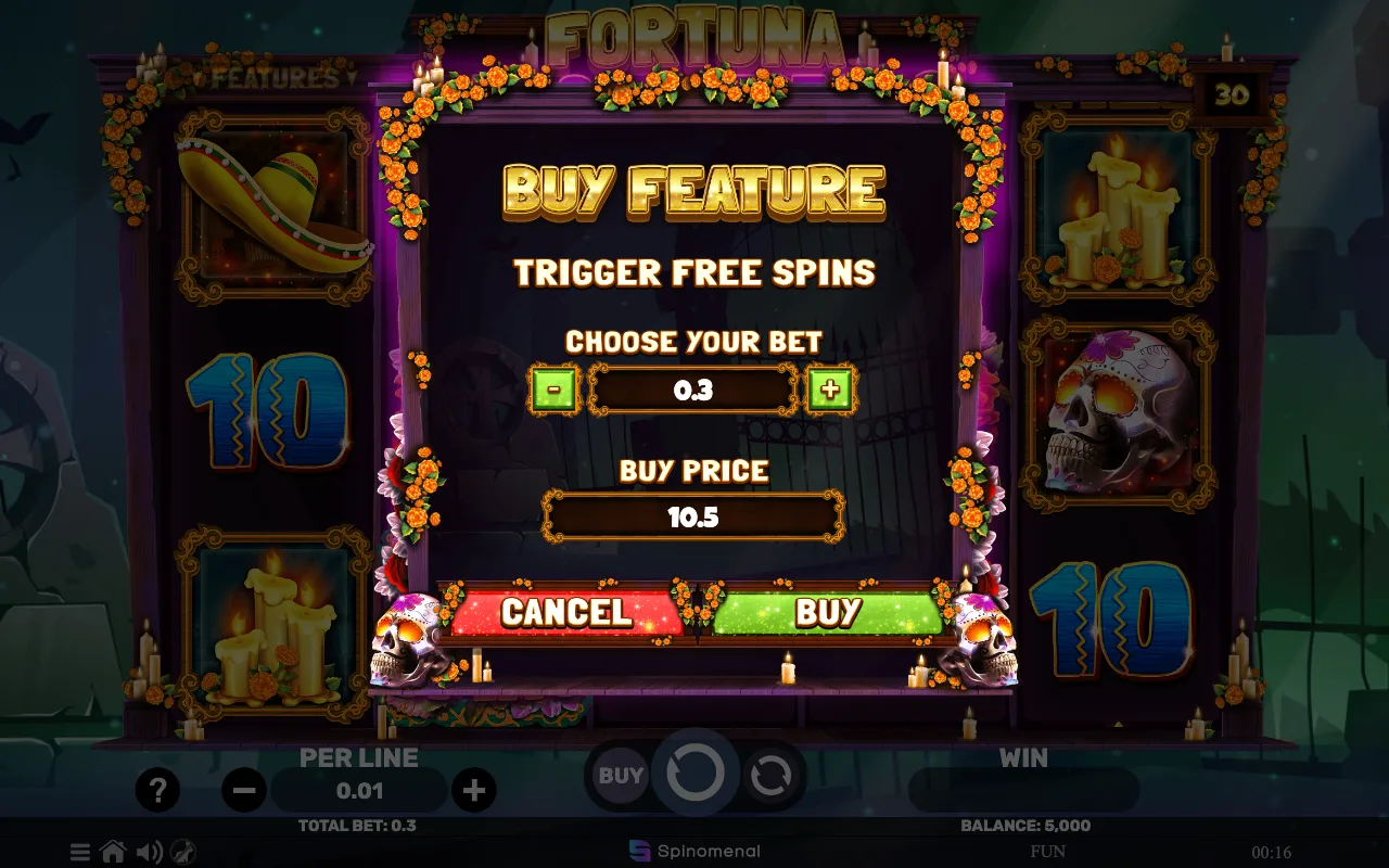 Buying the feature — Fortuna de Los Muertos 3