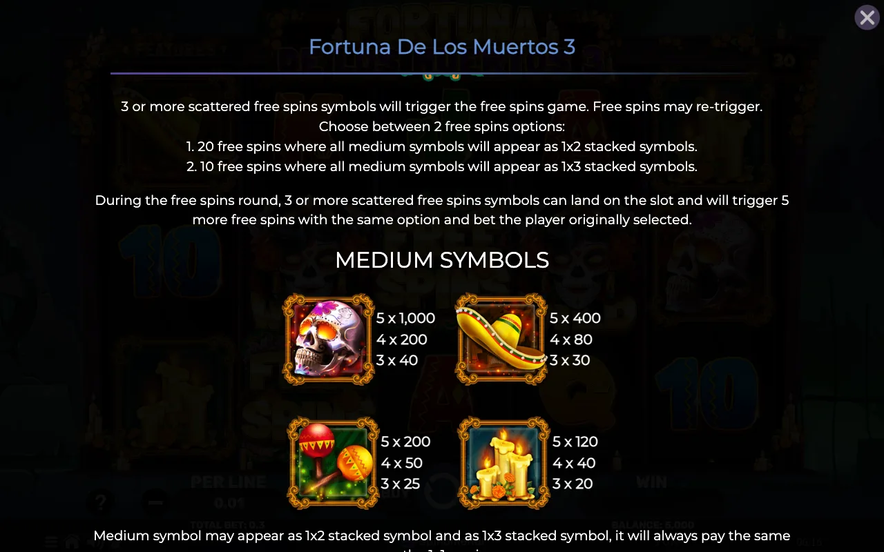 Game rules, page 2 — Fortuna de Los Muertos 3
