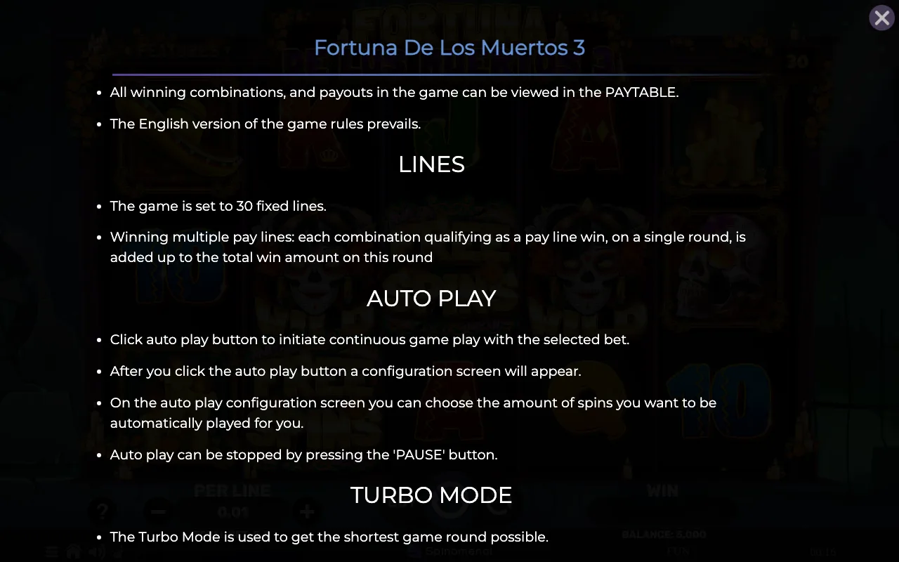 Lines — Fortuna de Los Muertos 3