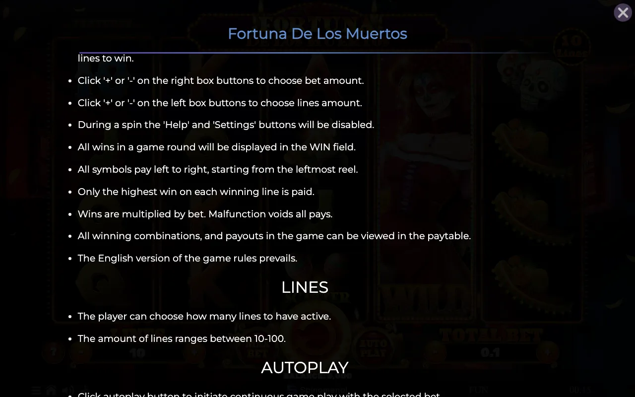 Game rules, page 4 — Fortuna de Los Muertos