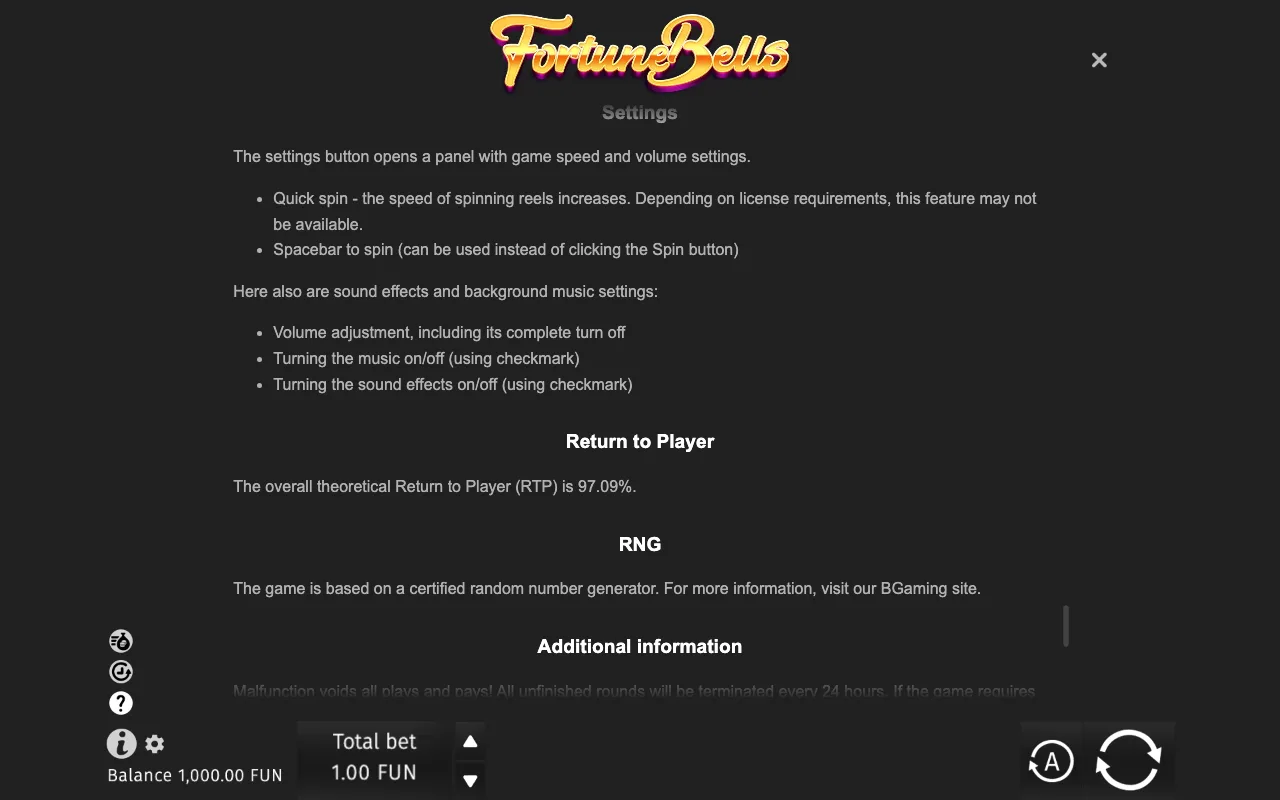 Game rules, page 10 — Fortune Bells