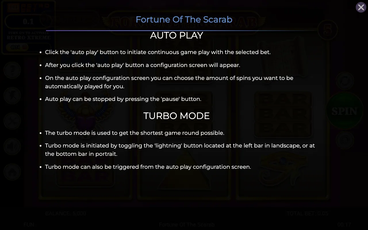 Game rules, page 5 — Fortune of The Scarab