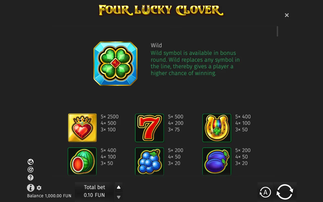Game rules, page 1 — Four Lucky Clover