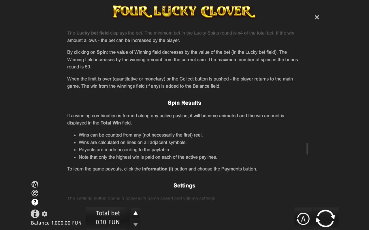 Game rules, page 9 — Four Lucky Clover