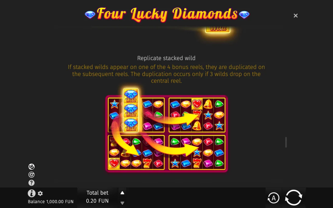 Game rules, page 4 — Four Lucky Diamonds