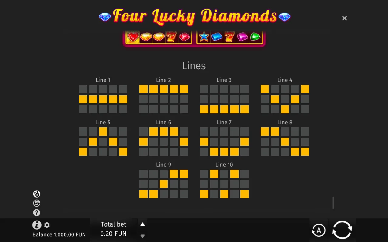 Game rules, page 5 — Four Lucky Diamonds