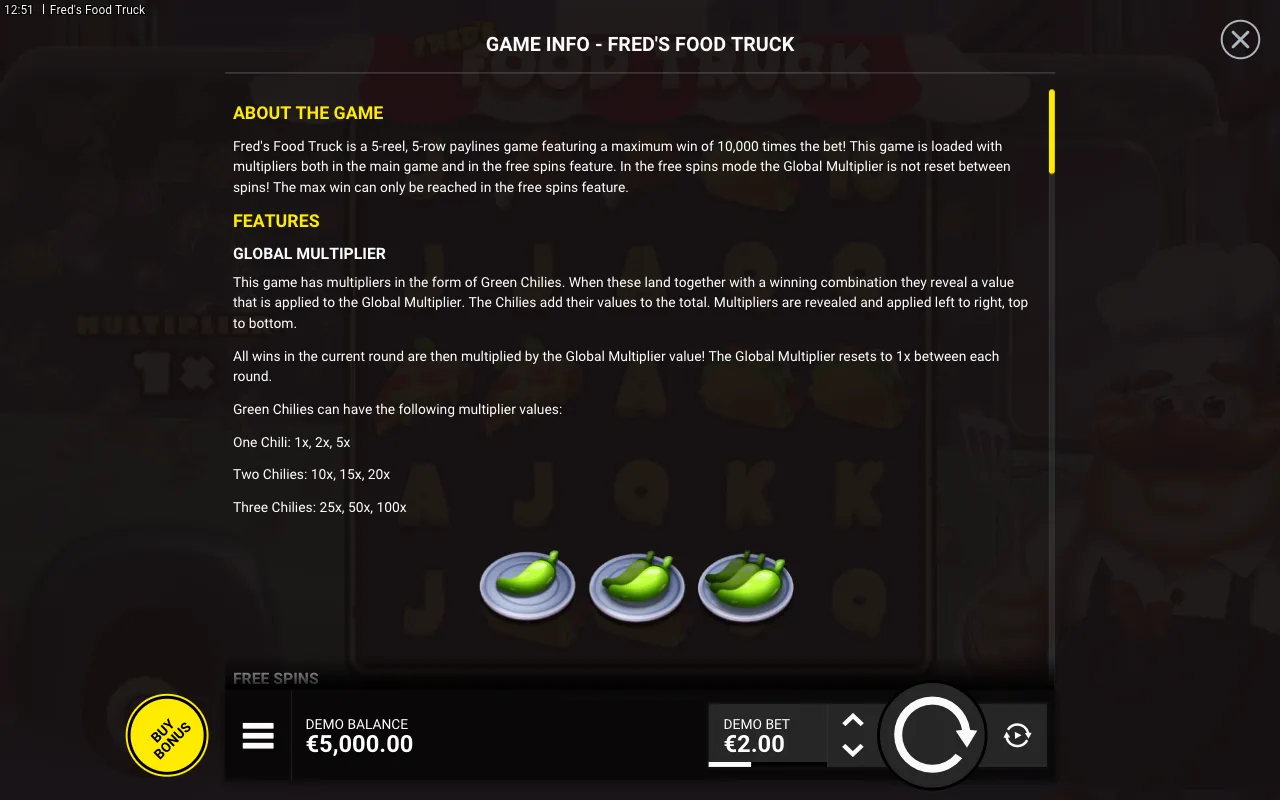 Features — Fred's Food Truck