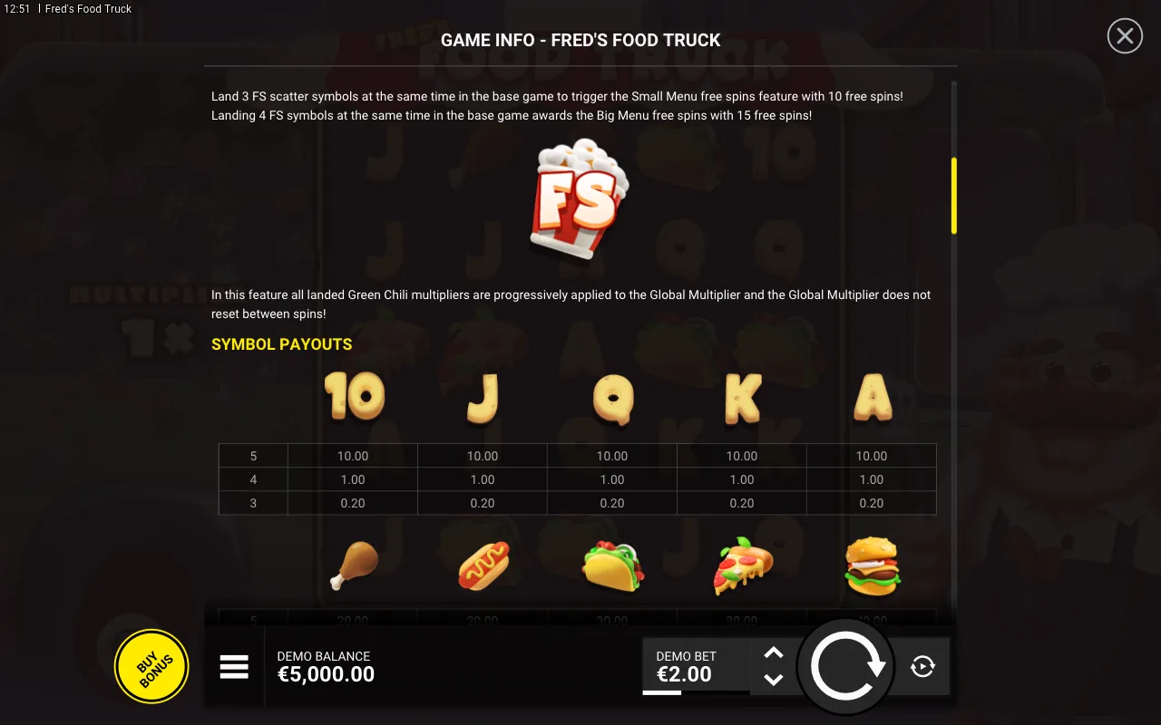 Game rules, page 2 — Fred's Food Truck