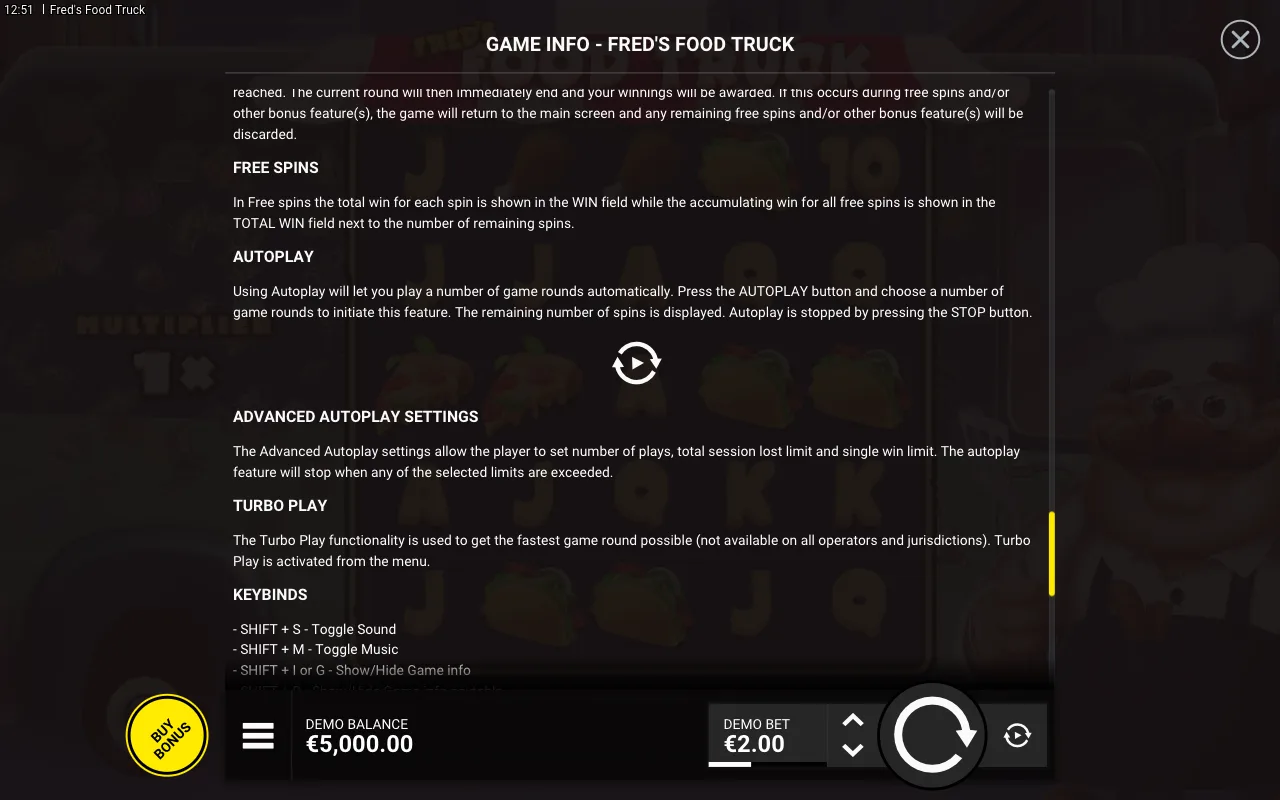 Game rules, page 6 — Fred's Food Truck