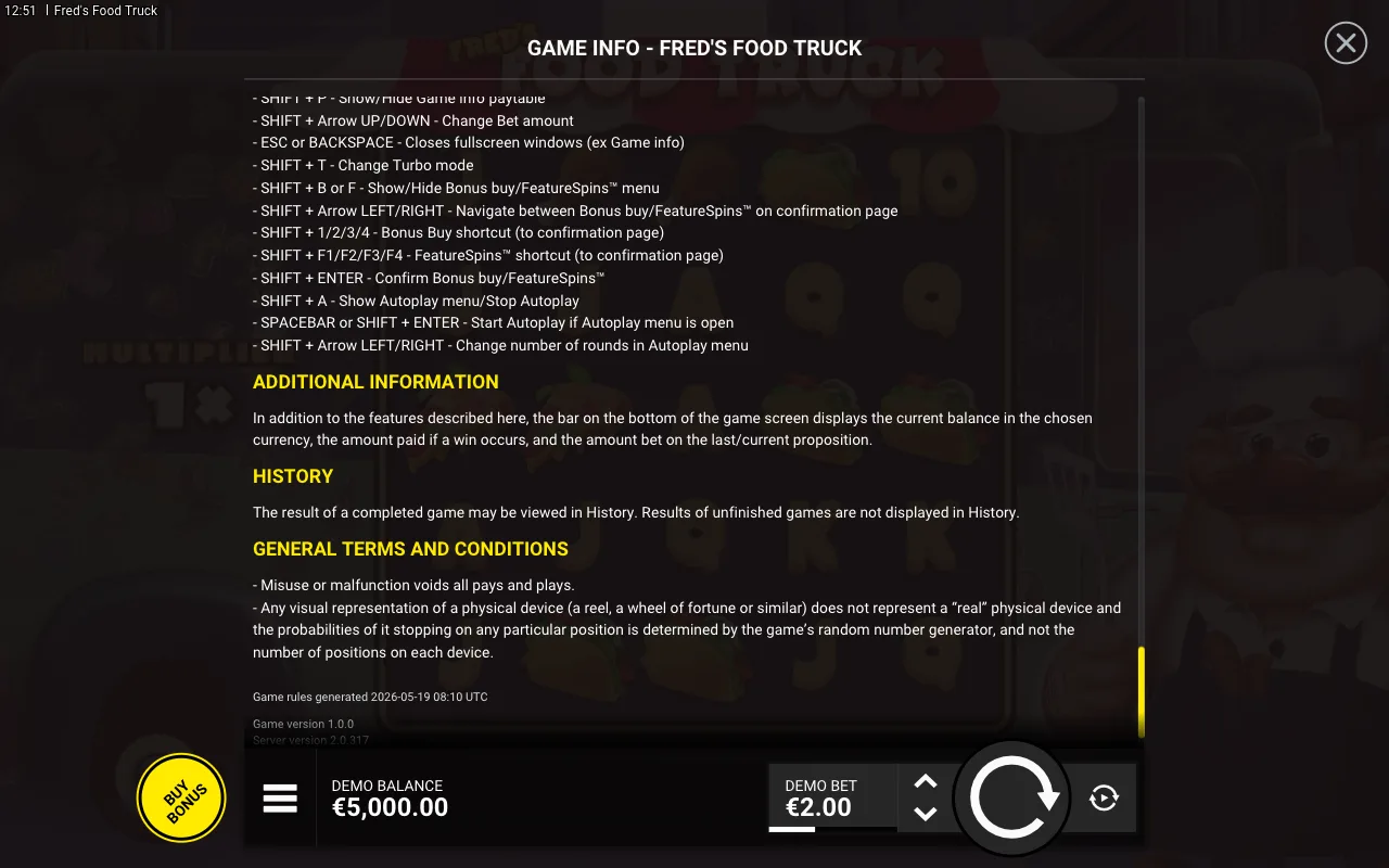 Game rules, page 7 — Fred's Food Truck