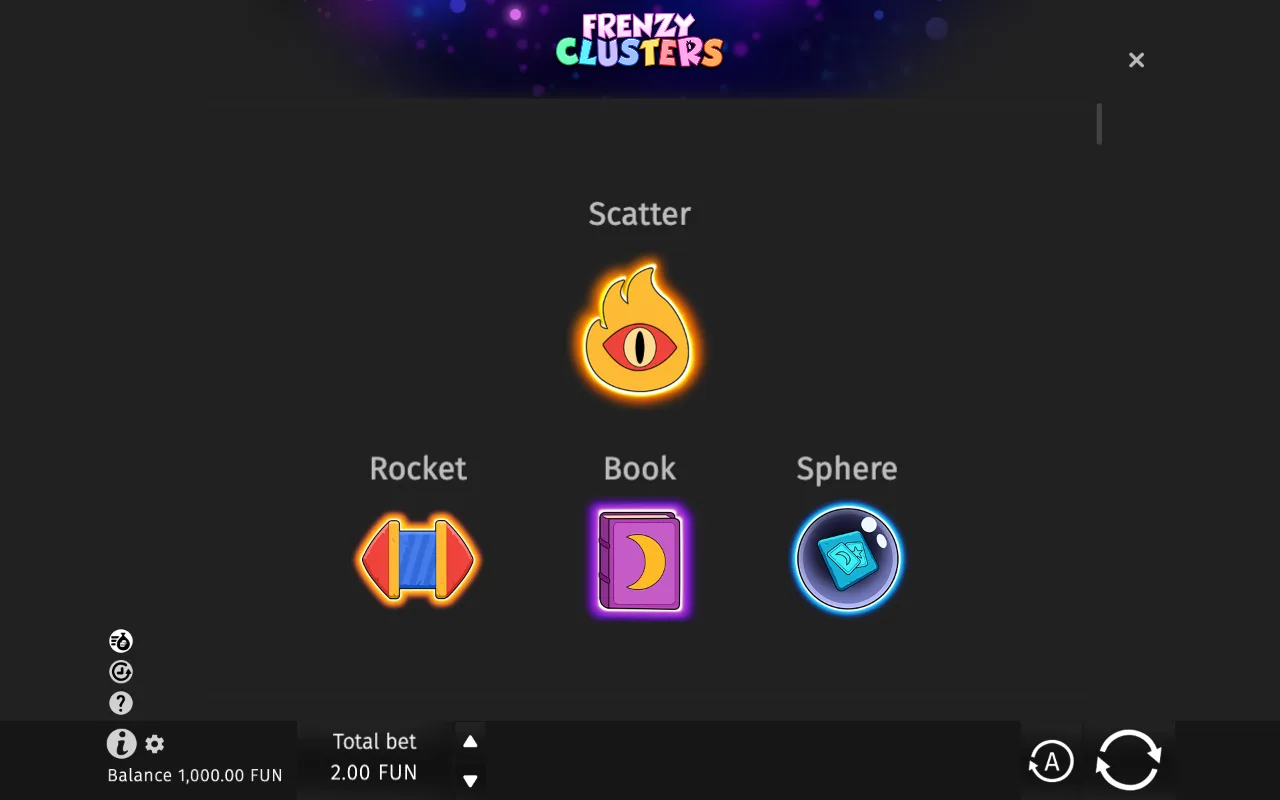 Game rules, page 1 — Frenzy Clusters
