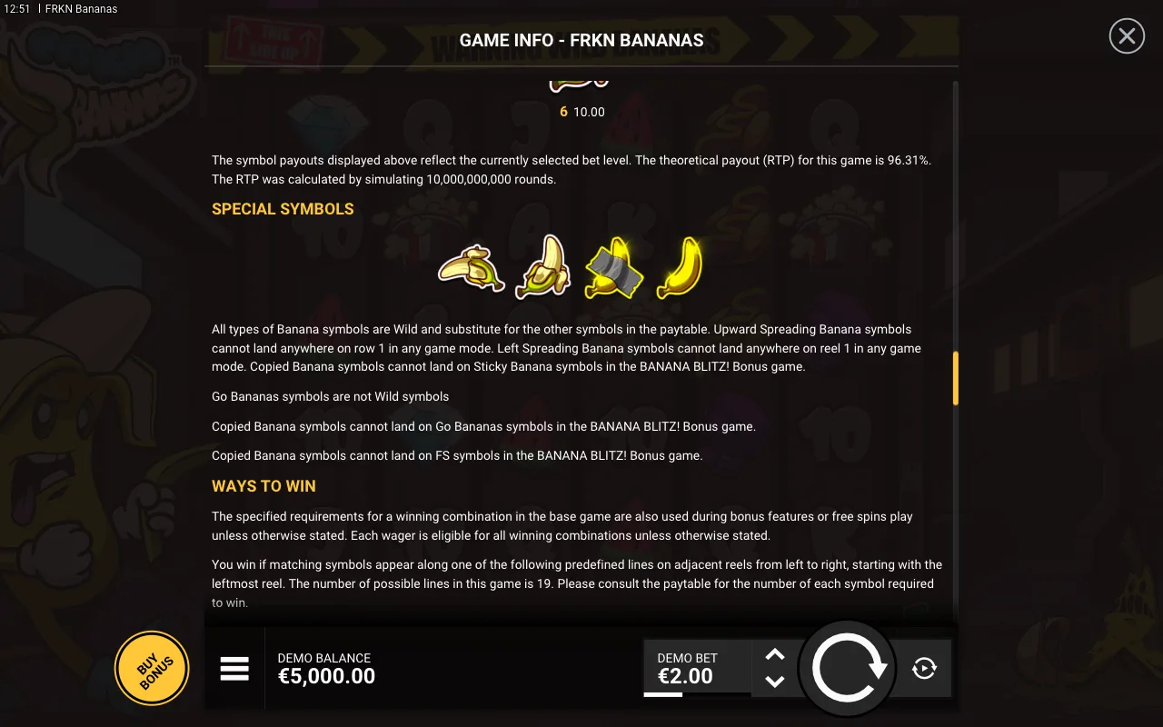 Special symbols — FRKN Bananas