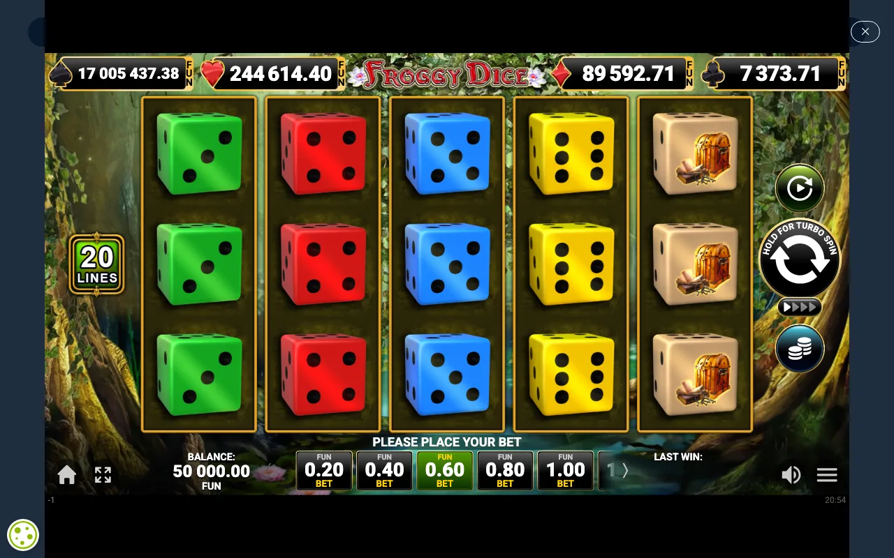 The base game — Froggy Dice