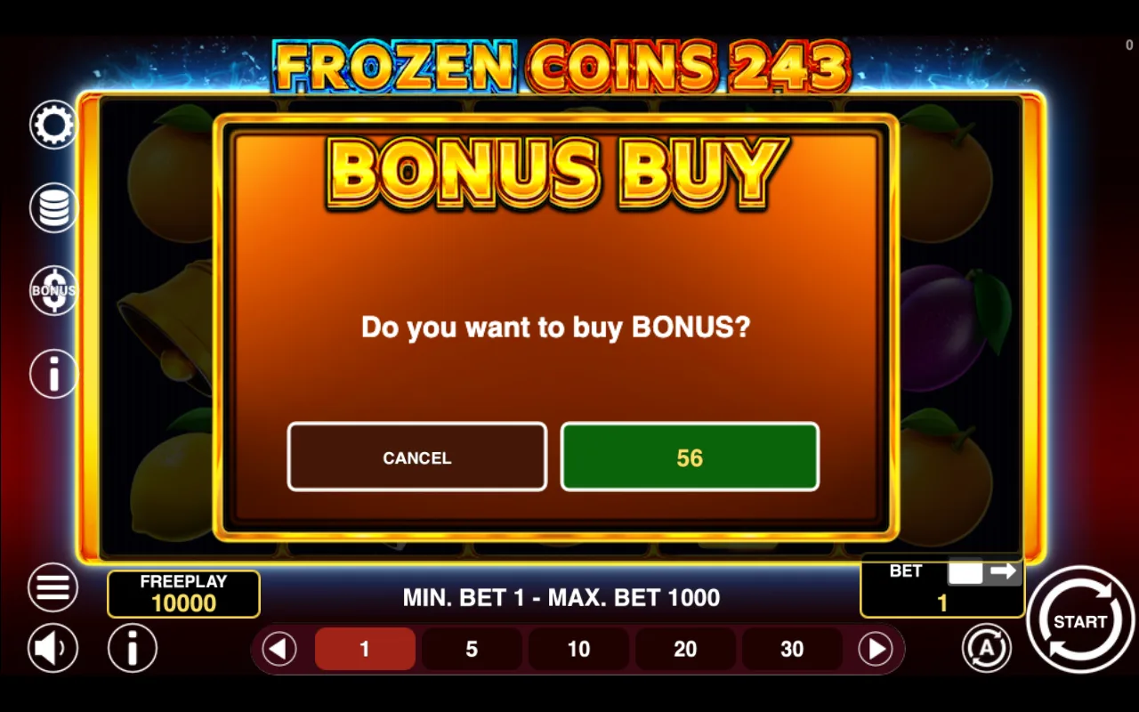 Buying the feature — Frozen Coins 243
