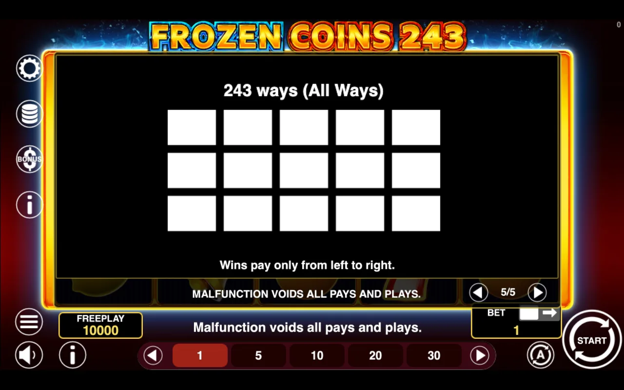 Game rules, page 5 — Frozen Coins 243