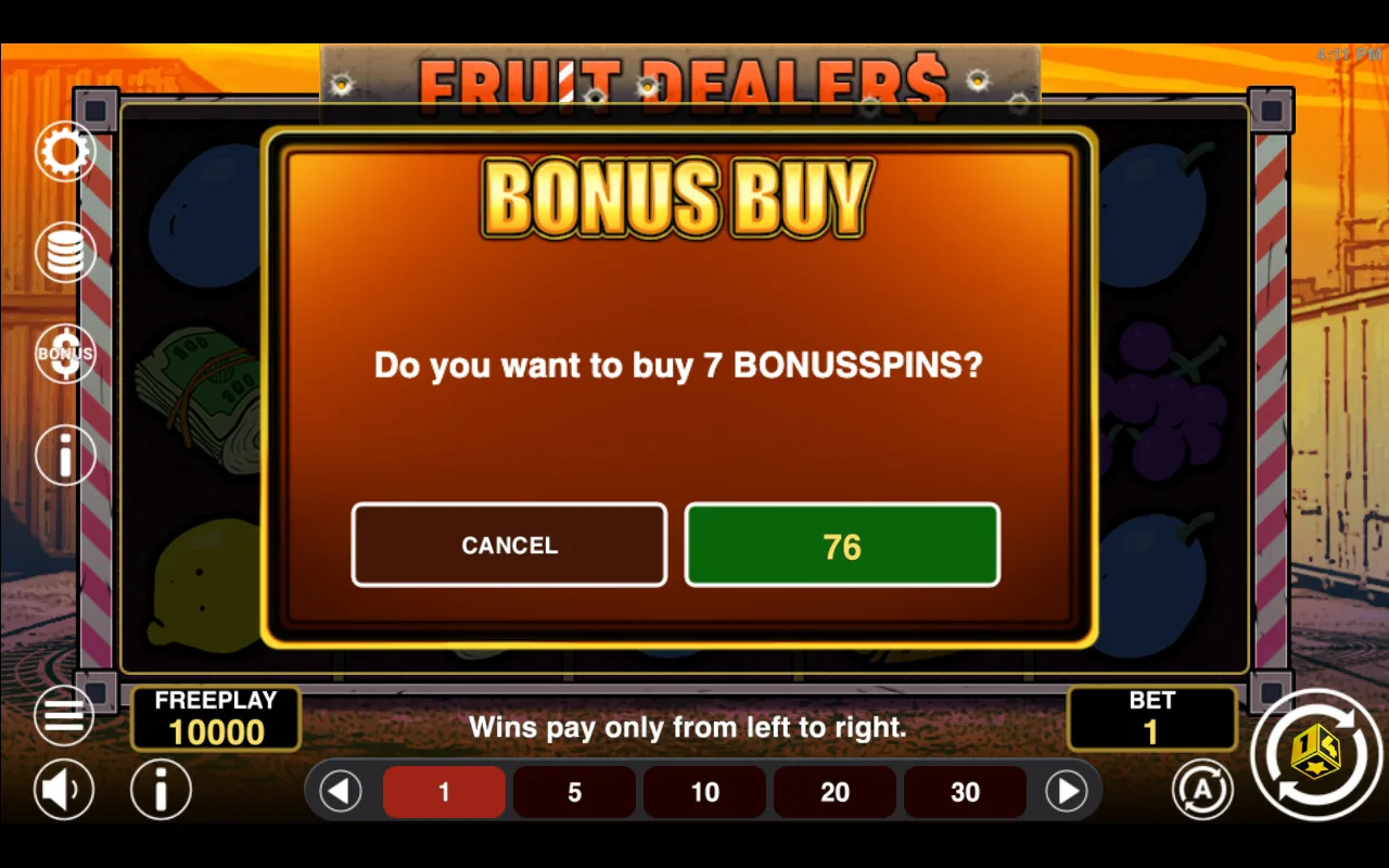Buying the feature — Fruit Dealers