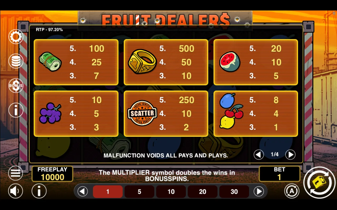 Game rules, page 1 — Fruit Dealers