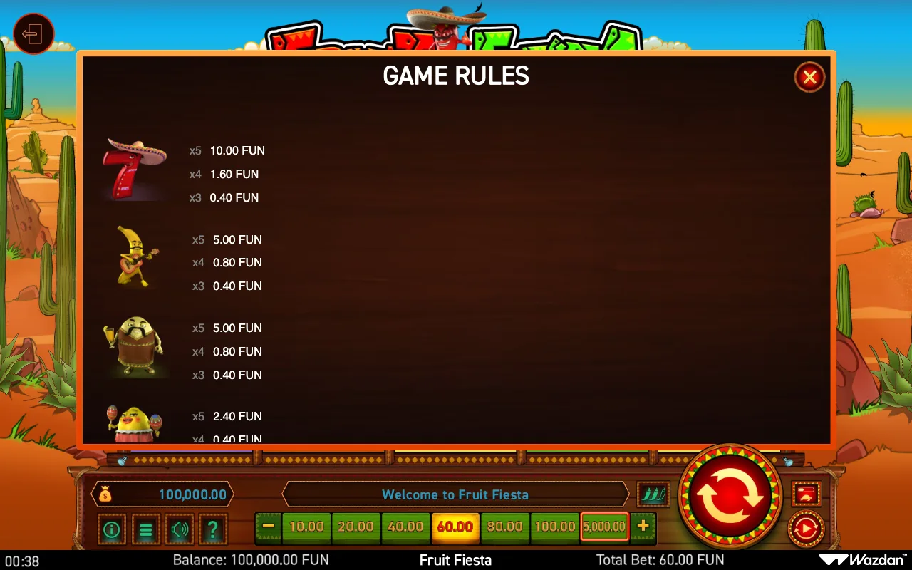 Game rules, page 3 — Fruit Fiesta