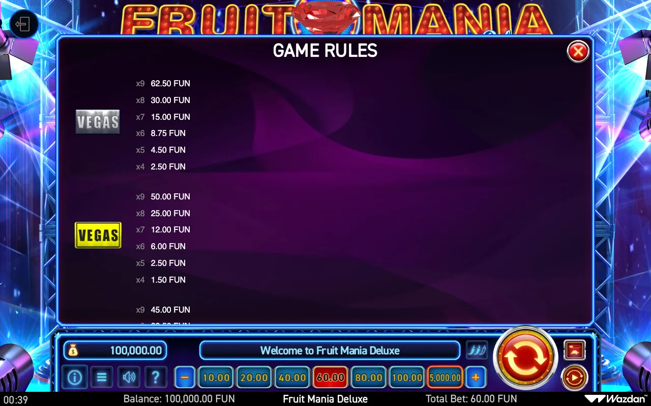 Game rules, page 3 — Fruit Mania Deluxe