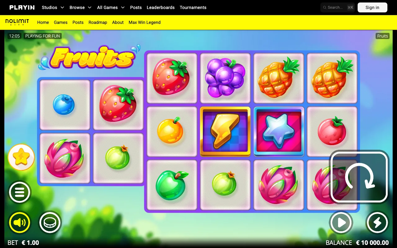 The base game — Fruits