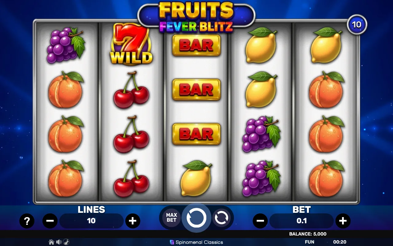 The base game — Fruits Fever Blitz