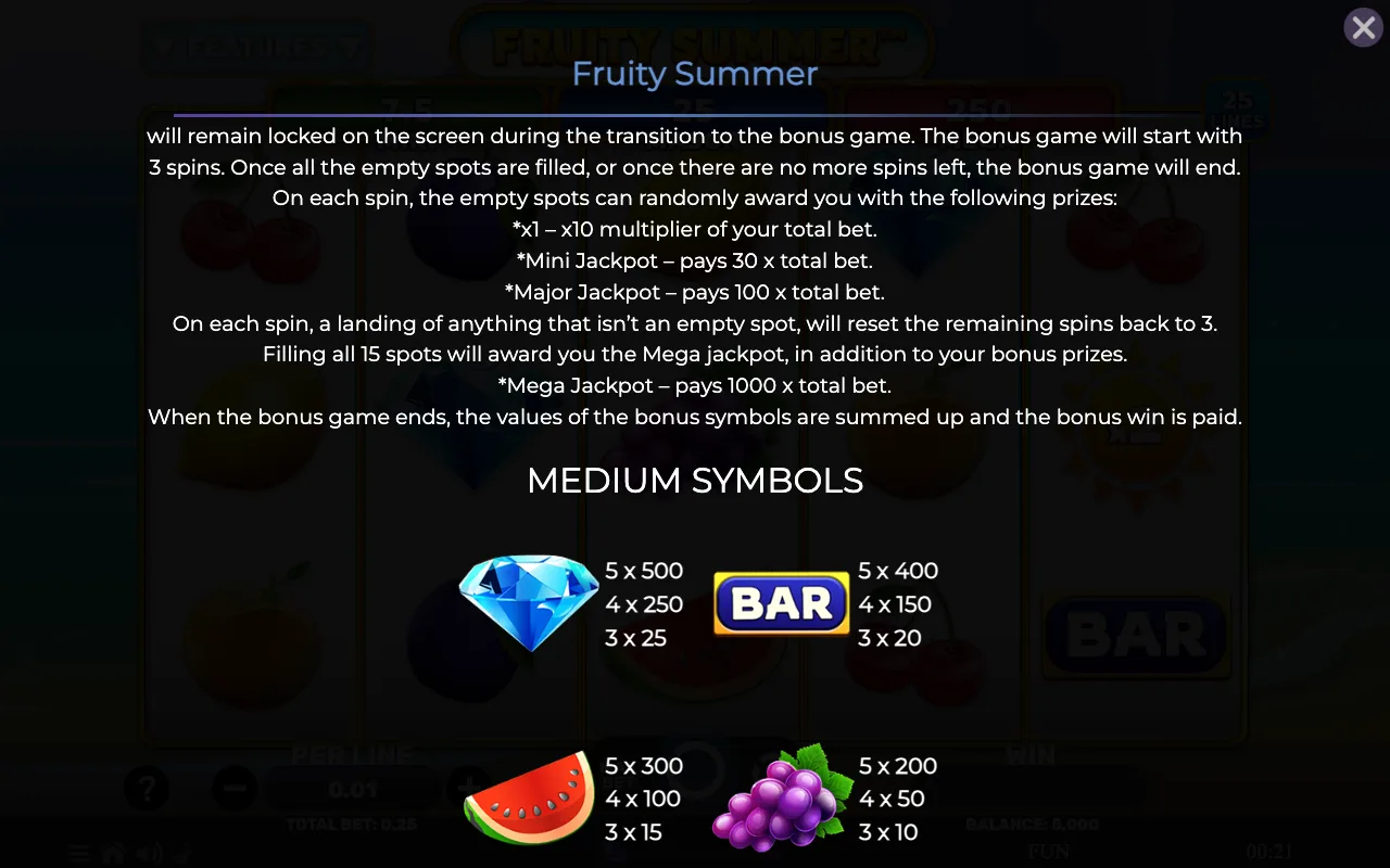 Game rules, page 3 — Fruity Summer
