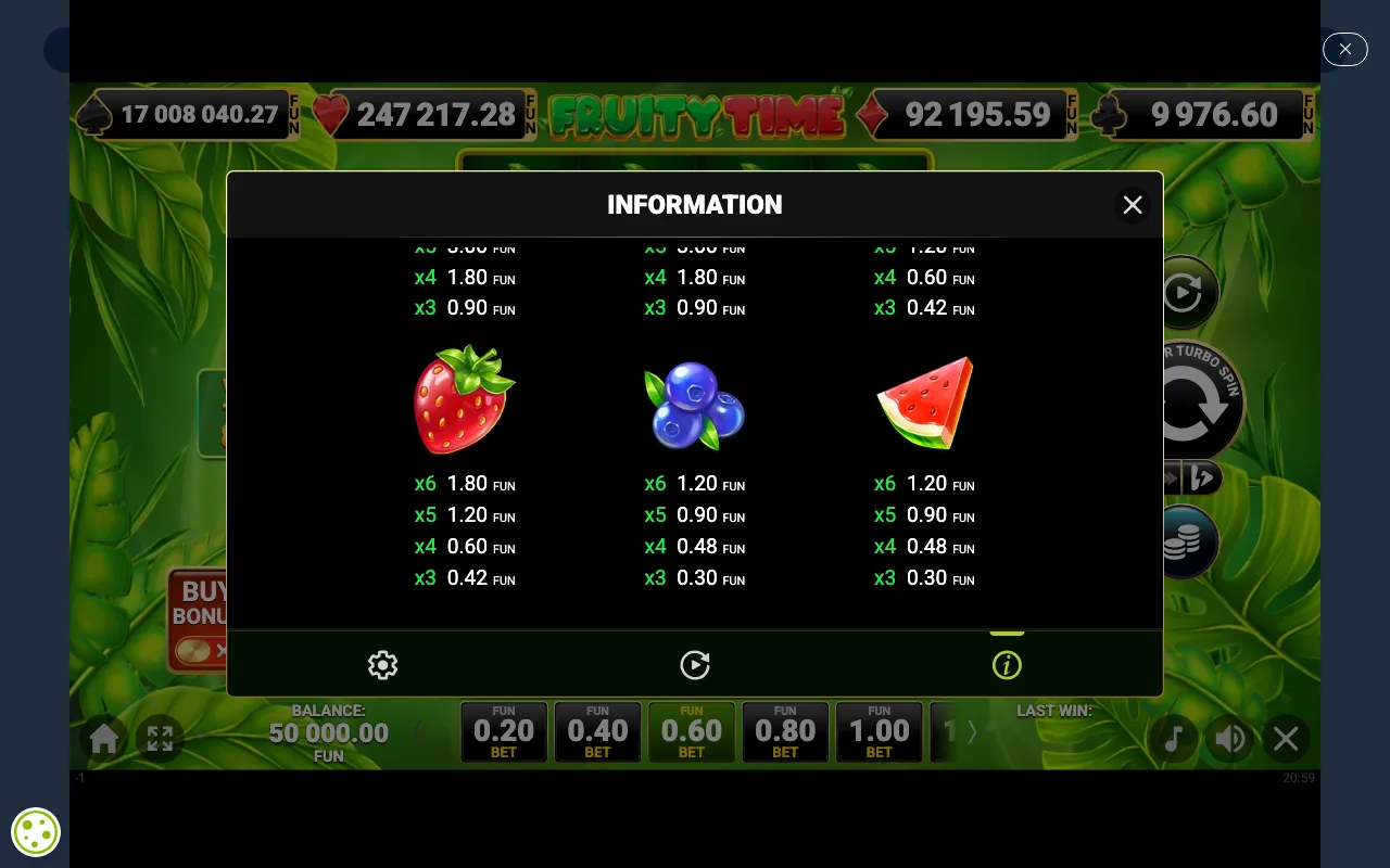 Game rules, page 2 — Fruity Time