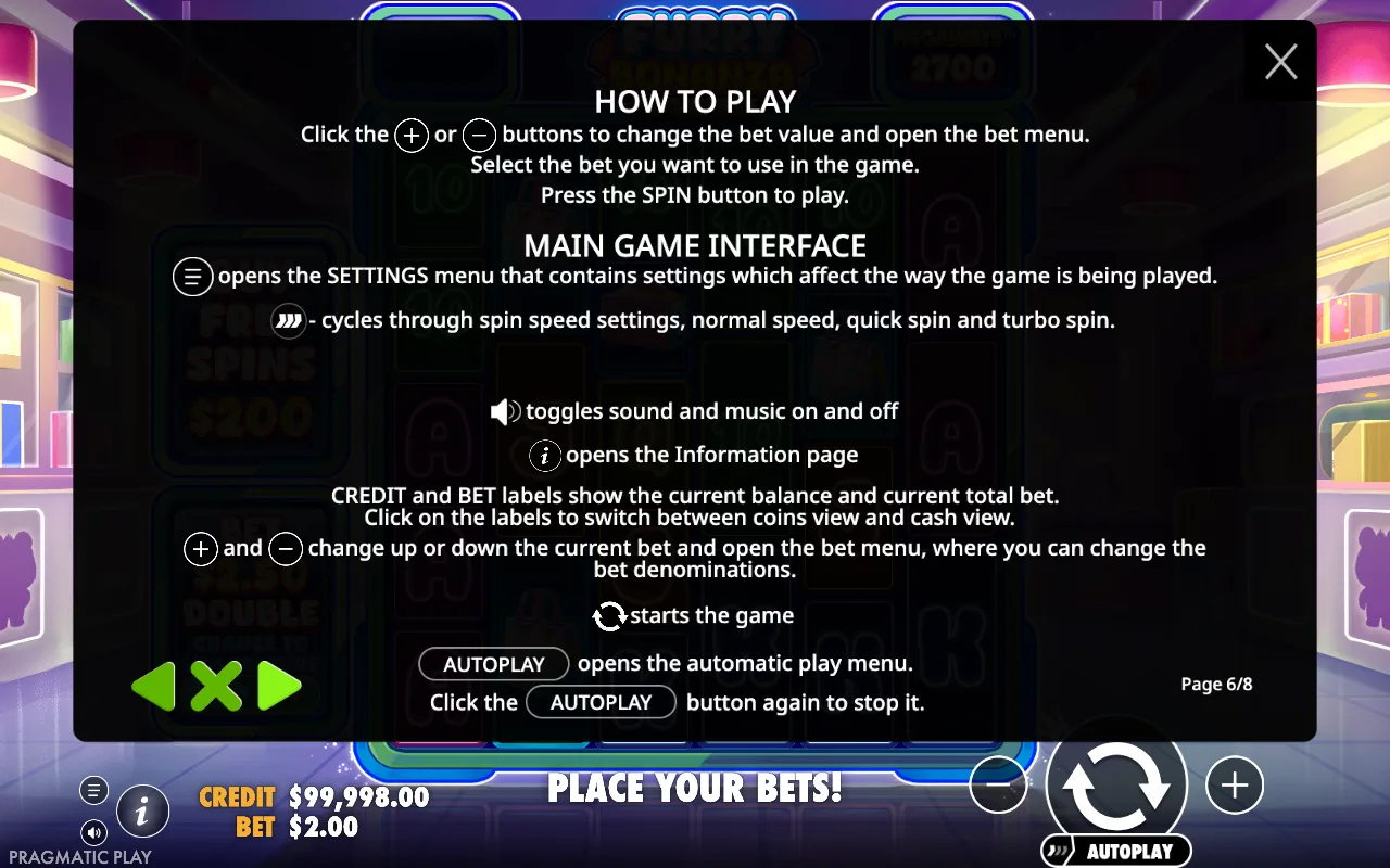 How to play — Furry Bonanza Megaways