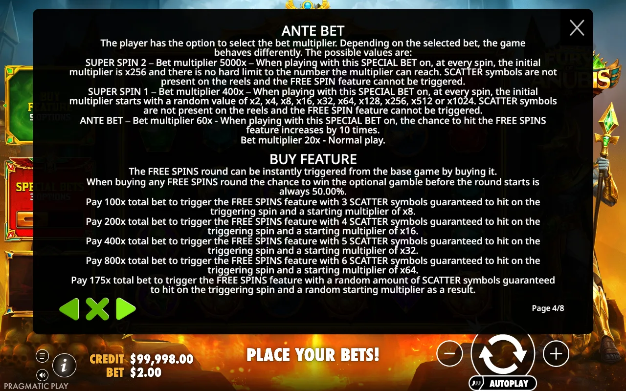 Game rules, page 4 — Fury of Anubis
