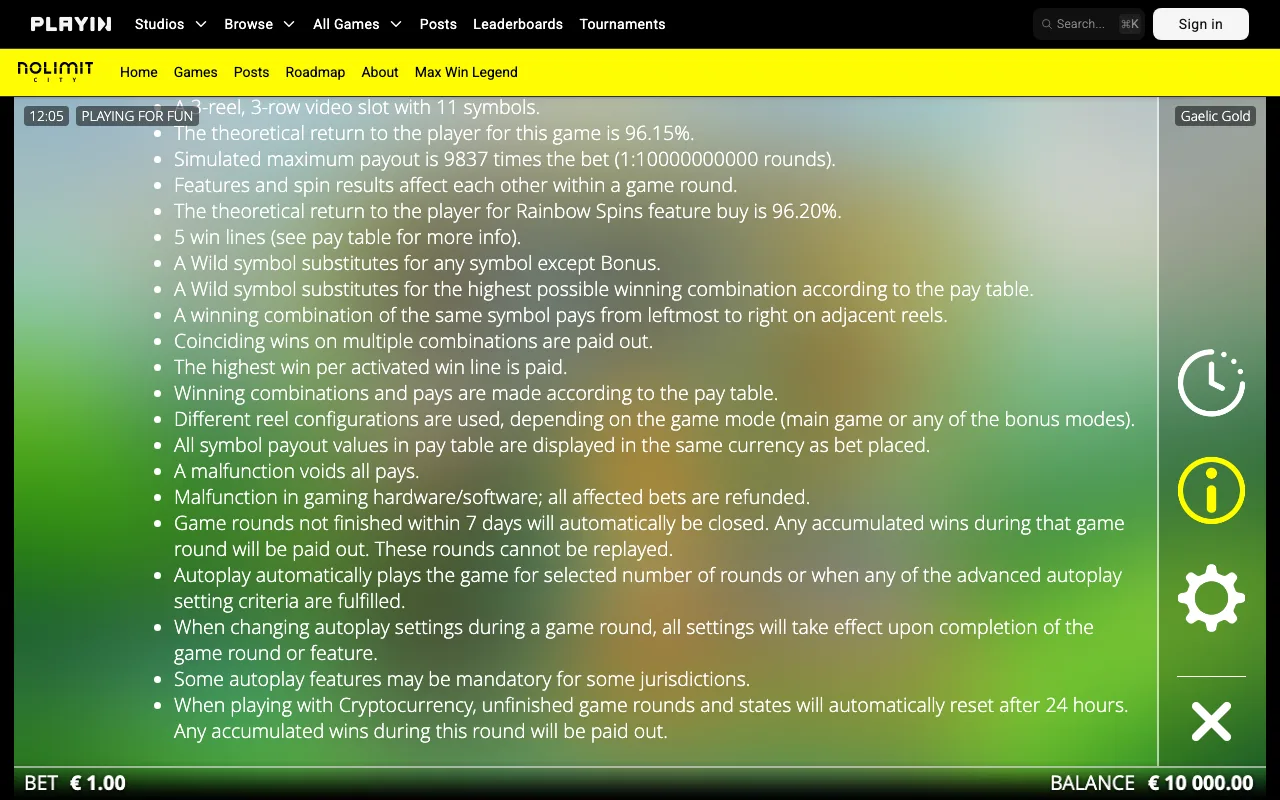 Game rules, page 3 — Gaelic Gold