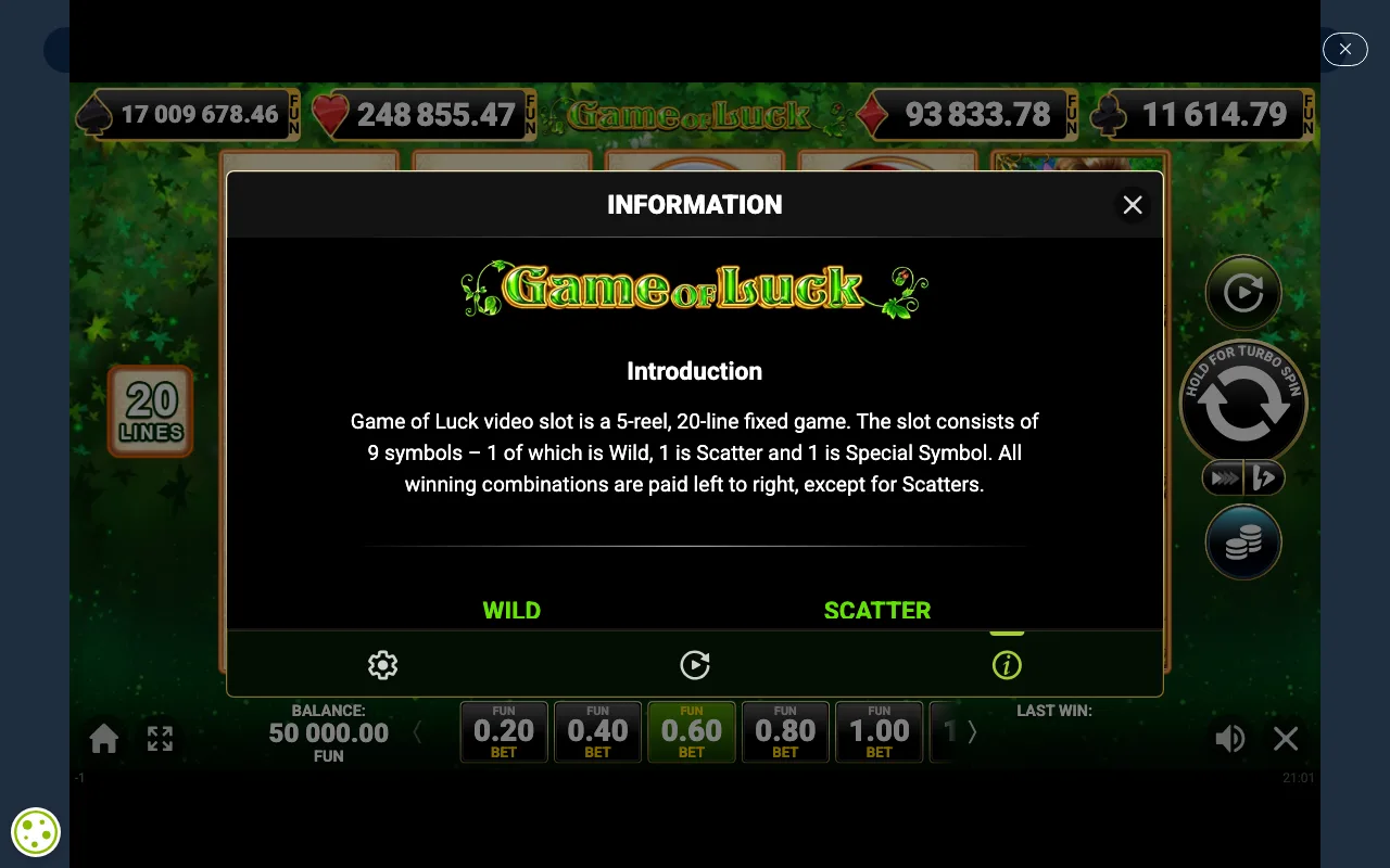 Game rules, page 1 — Game of Luck
