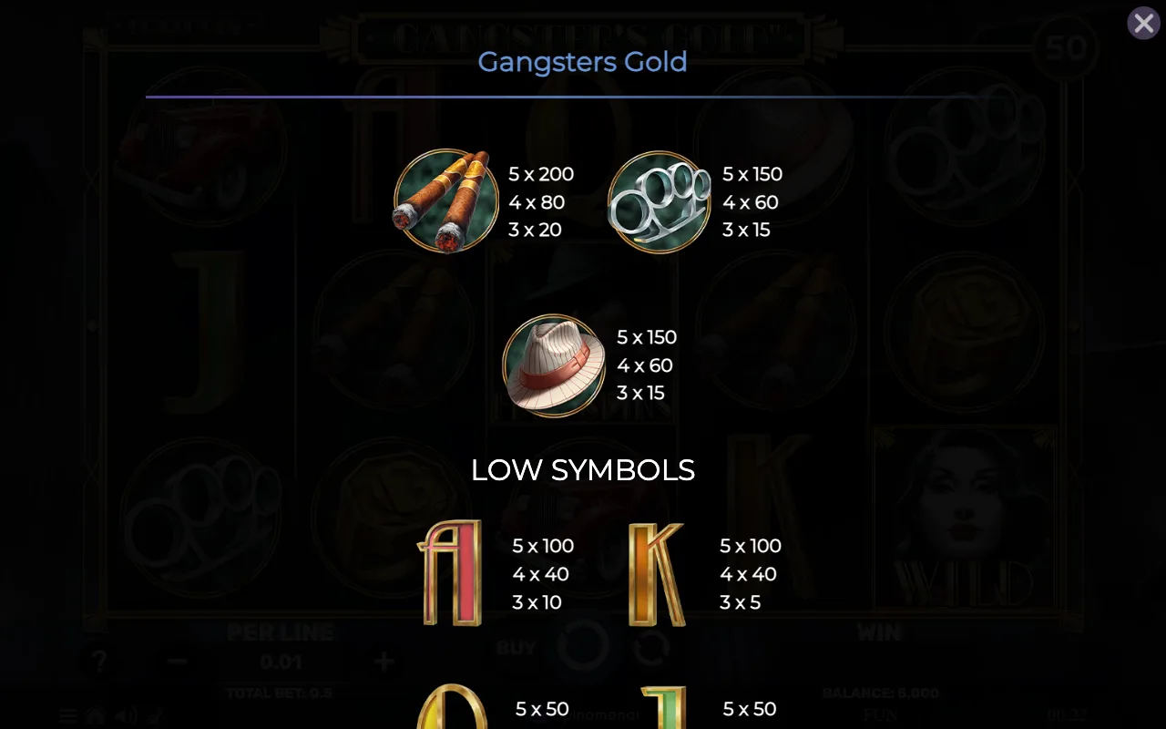 Game rules, page 5 — Gangsters Gold