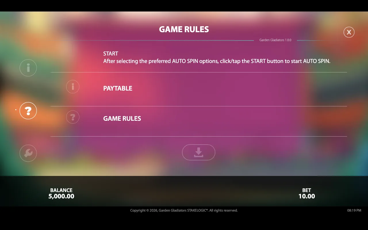 Game rules a — Garden Gladiators