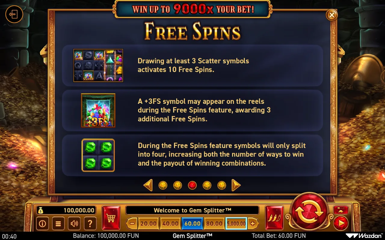 Free spins — Gem Splitter