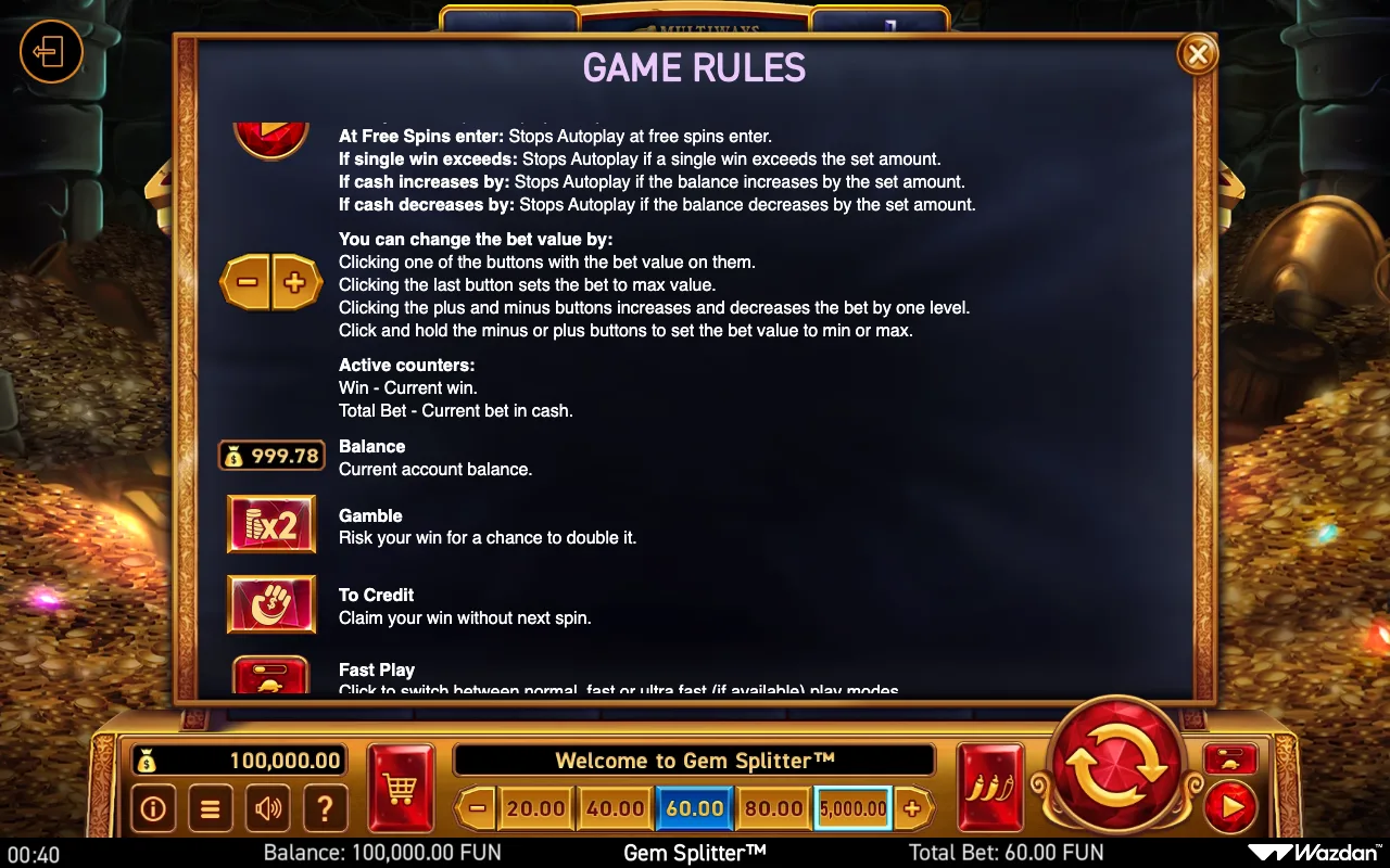 Game rules, page 9 — Gem Splitter