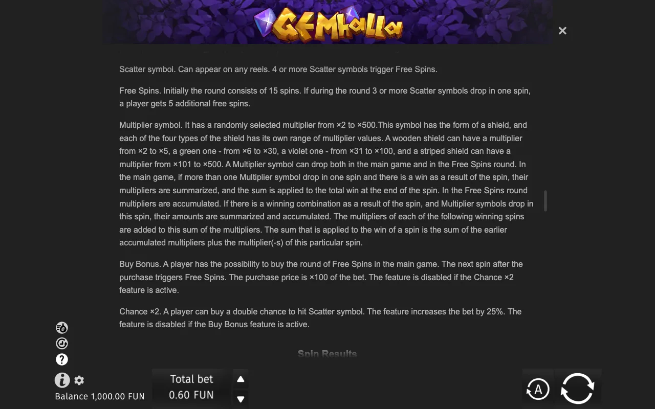 Game rules, page 8 — Gemhalla