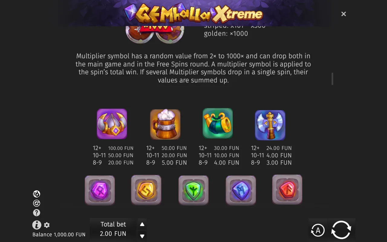 Game rules, page 2 — Gemhalla Xtreme