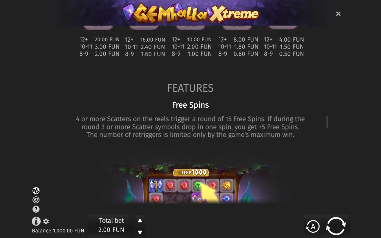 Game rules, page 3 — Gemhalla Xtreme