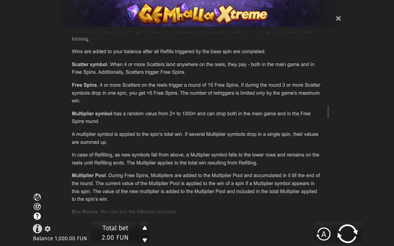 Game rules, page 8 — Gemhalla Xtreme