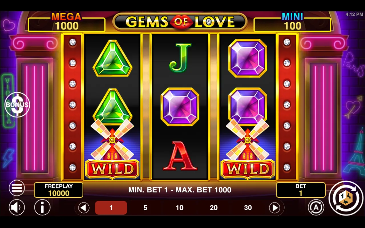The base game — Gems of Love Hold And Win