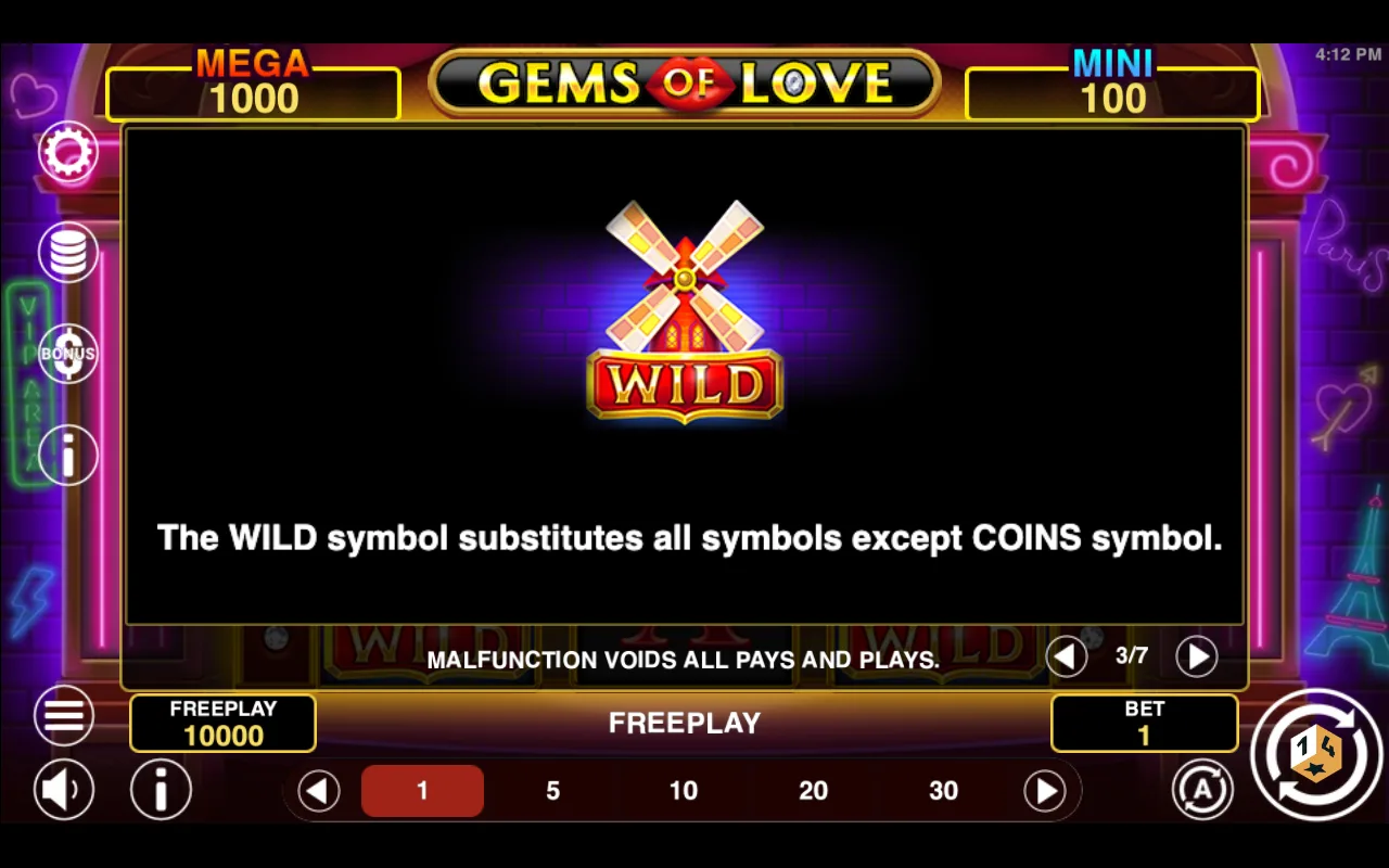 Game rules, page 3 — Gems of Love Hold And Win