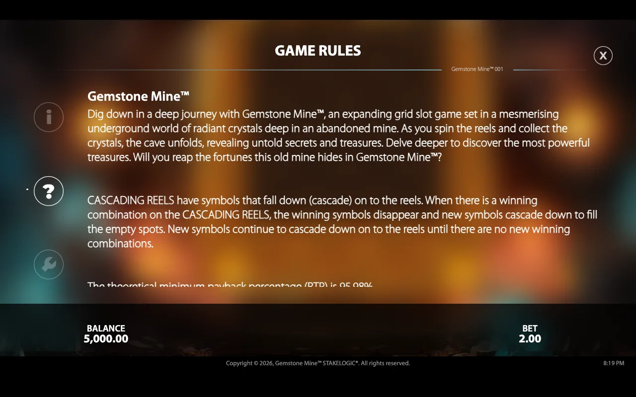 Game rules — Gemstone Mine