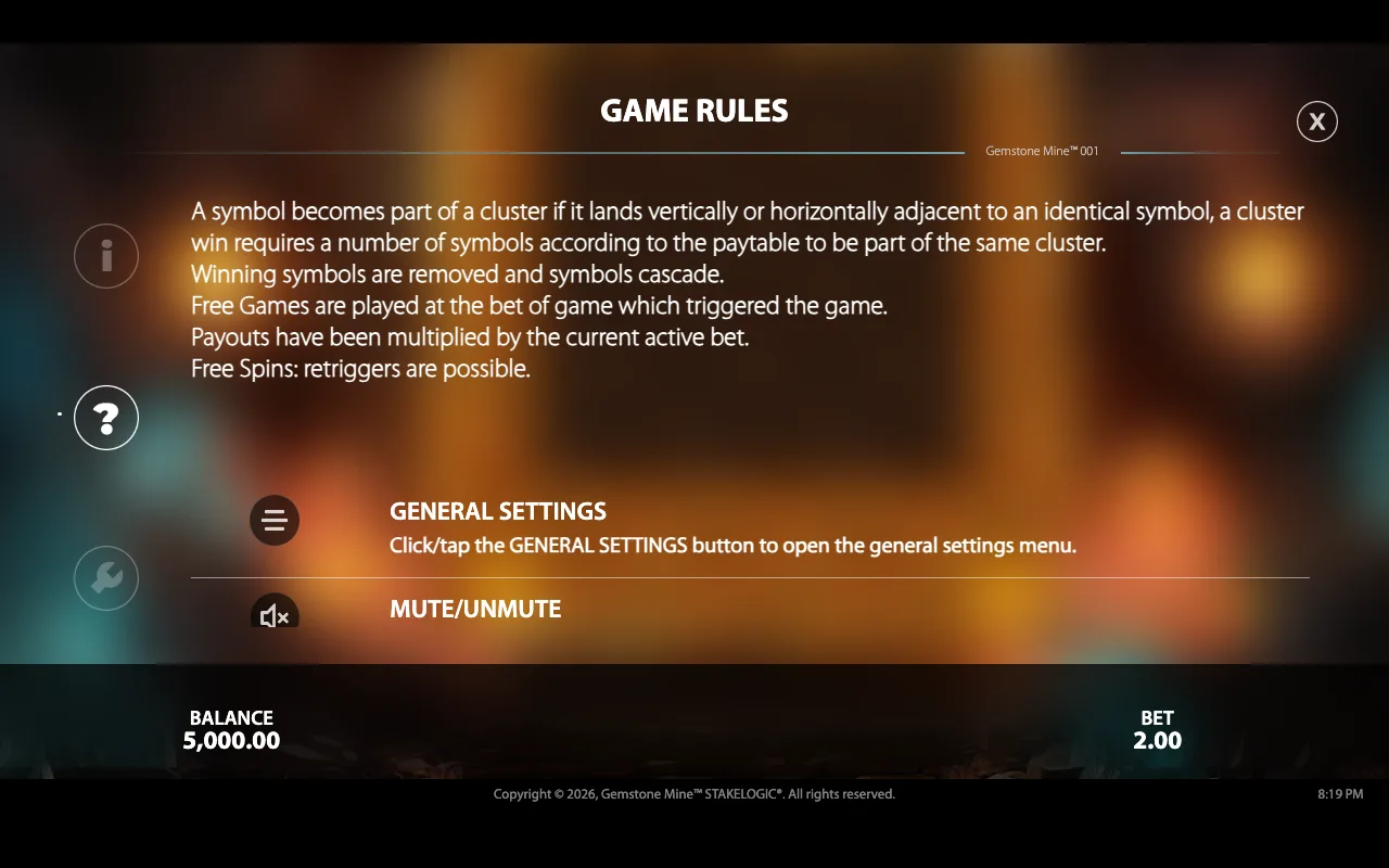 Game rules — Gemstone Mine