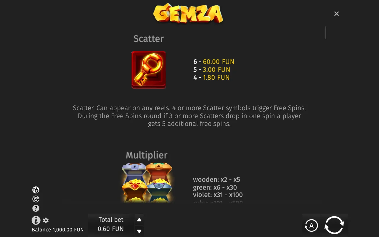 Game rules, page 1 — Gemza