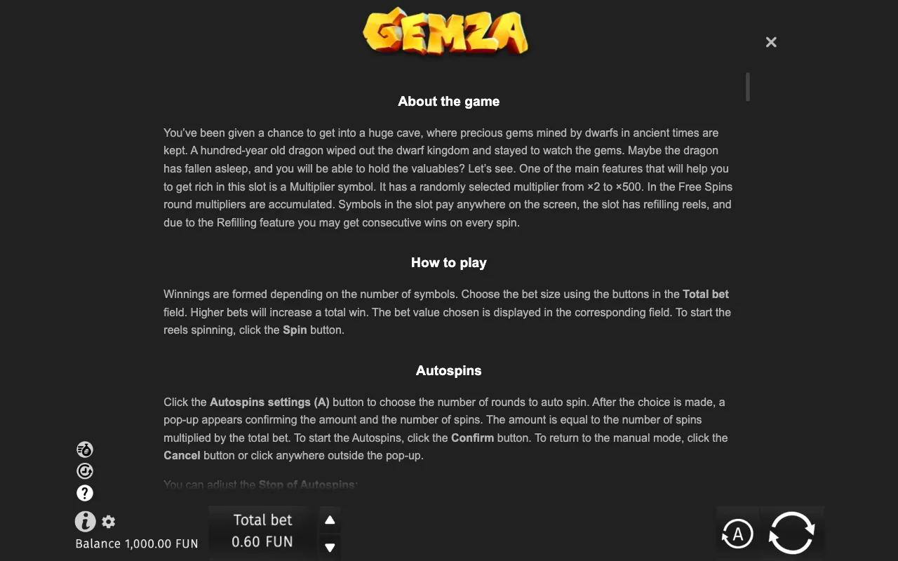 Game rules, page 6 — Gemza