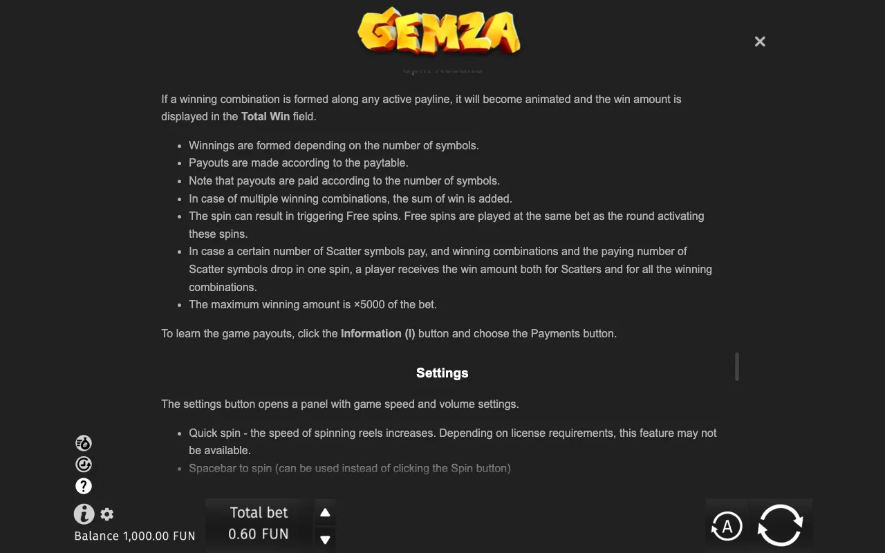 Game rules, page 9 — Gemza