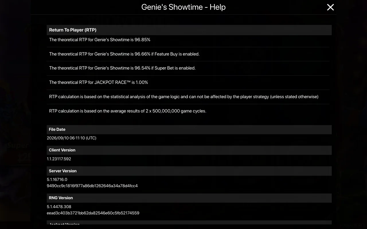 Spielregeln, Seite 2 — Genies Showtime