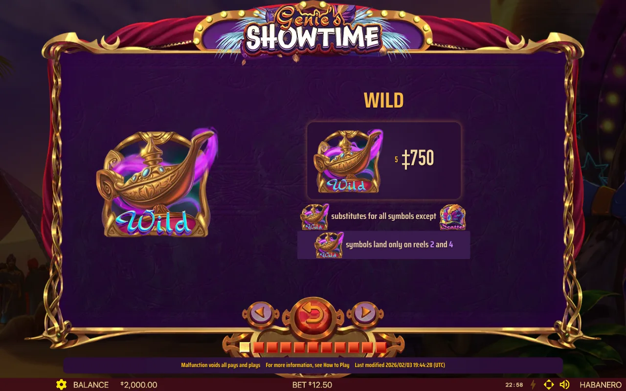Das Wild-Symbol — Genies Showtime