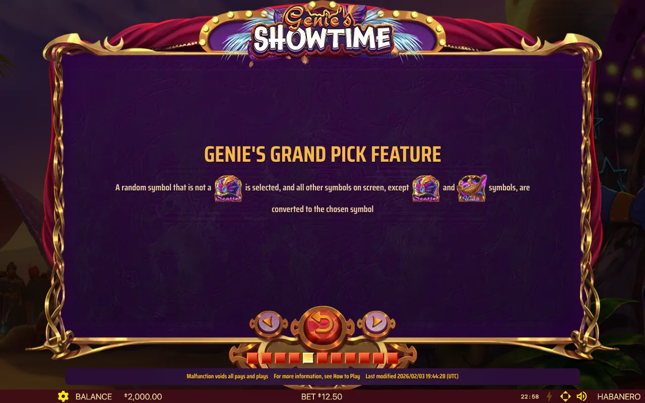 Spielregeln, Seite 7 — Genies Showtime